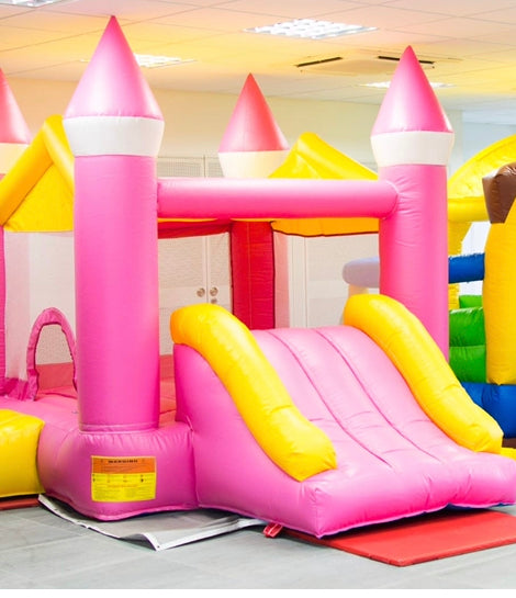 pink princess bouncy castle